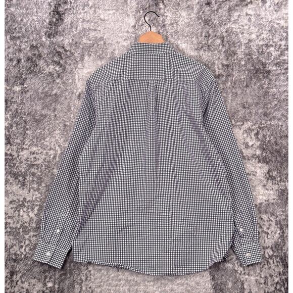 Johnnie O Shirt Large Mens Blue Gingham Check Long Sleeve Button Up Woven - Picture 3 of 9
